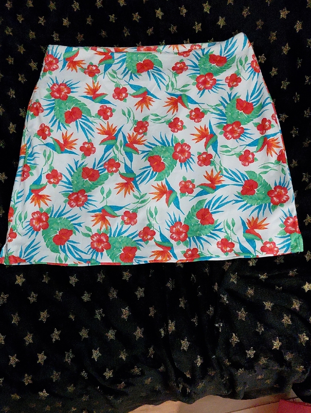 Floral Cover-up Skirt W/ shorts- Swim Cover-up